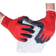 Red Latex Palm Coated Gloves
